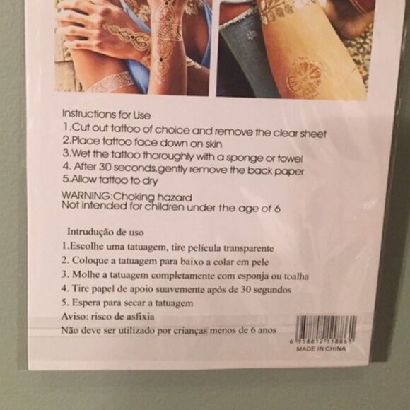 Metal Tattoo Stickers  - Picture 2 of 2